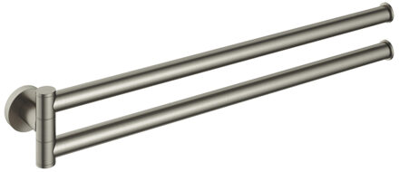 Hotbath &MORE Handdoekhouder Draaibaar GN Geborsteld nikkel BAA15GN Nikkel geborsteld (RVS)