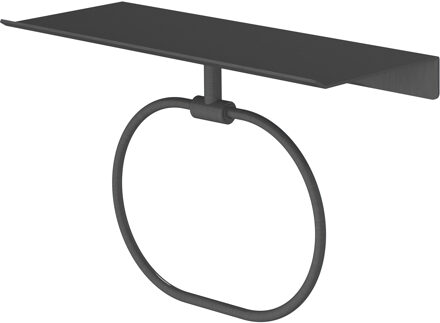 Hotbath &More Handdoekring voor Planchet serie Geborsteld zwart PVD