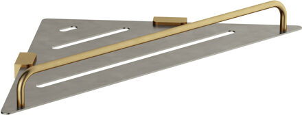 Hotbath &MORE Hoek planchet BB - Living Colours vormen een Poetsbaar patina Geborsteld messing BAA22BB Messing geborsteld (goud)