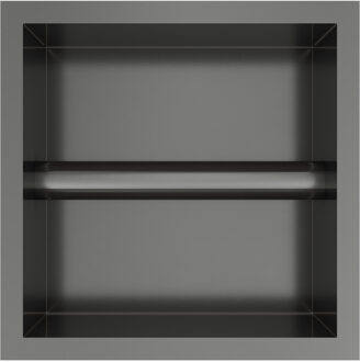 Hotbath &MORE Inbouw nis & borstelgarnituur 90x16x12,6cm Geborsteld Gunmetal PVD