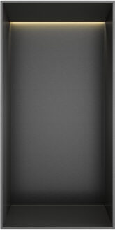 Hotbath &MORE Inbouwbox of inbouwnis - 30x15x10 - frameless + LED - Geborsteld gunmetal PVD BOX015FLBGP Gunmetal geborsteld (antraciet)