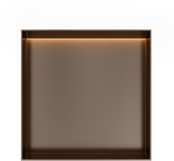 Hotbath &MORE Inbouwbox of inbouwnis - 30x30x10 - frameless + LED - Tuscan bronze BOX030FLTB