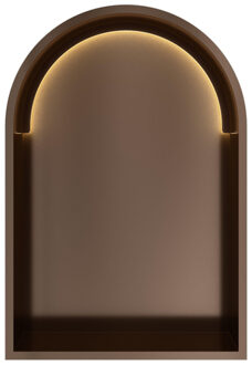 Hotbath &MORE Inbouwbox of inbouwnis Toogmodel - 30x45x10cm - with LED - IP44 -Tuscan bronze BOW30LTB