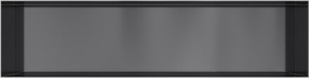 Hotbath &MORE Inbouwnis 30x120x10cm frameless Geborsteld Zwart PVD