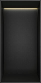 Hotbath &MORE Inbouwnis 30x15x10cm frameless + LED Geborsteld Zwart PVD