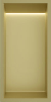 Hotbath &MORE Inbouwnis 30x15x10cm met LED IP44 Geborsteld Messing PVD