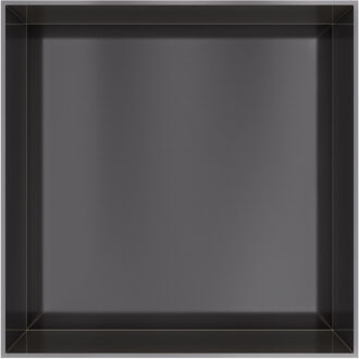 Hotbath &MORE Inbouwnis 30x30x10cm frameless Geborsteld Zwart PVD