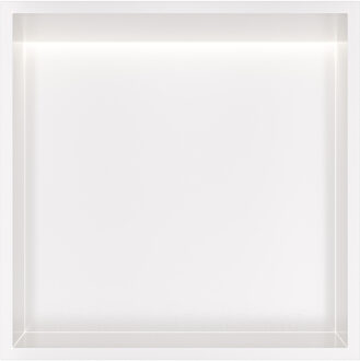 Hotbath &MORE Inbouwnis 30x30x10cm met LED IP44 Mat Wit