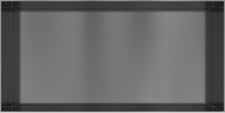Hotbath &MORE Inbouwnis 30x60x10cm frameless Geborsteld Gunmetal PVD