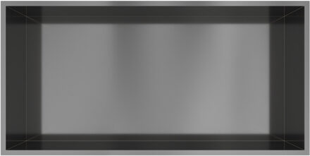 Hotbath &MORE Inbouwnis 30x60x10cm Geborsteld Gunmetal PVD