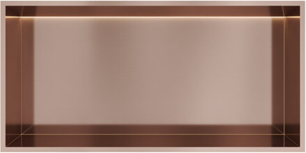 Hotbath &MORE Inbouwnis 30x60x10cm met LED IP44 Geborsteld Koper PVD