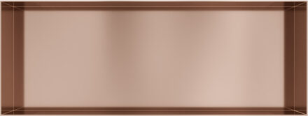 Hotbath &MORE Inbouwnis 30x80x10cm frameless Geborsteld Koper PVD