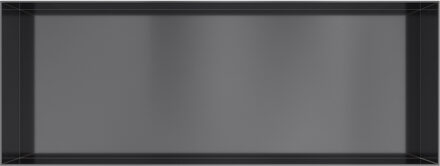 Hotbath &MORE Inbouwnis 30x80x10cm frameless Geborsteld Zwart PVD