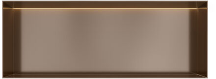 Hotbath &MORE Inbouwnis 30x80x10cm frameless + LED Tuscan Bronze
