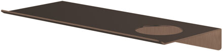 Hotbath &More Planchet 30 cm inclusief bevestigings rails met 1 uitsparing voor een zeepdispenser of beker Tuscan bronze