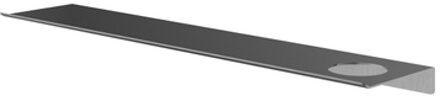 Hotbath &More Planchet 60 cm inclusief bevestigings rails met 1 uitsparing voor een zeepdispenser of beker Geborsteld gunmetal PVD