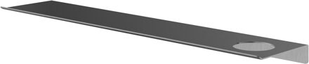 Hotbath &More Planchet 60 cm inclusief bevestigings rails met 1 uitsparing voor een zeepdispenser of beker Geborsteld gunmetal PVD