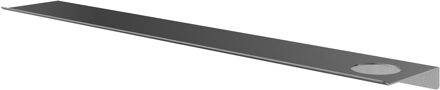 Hotbath &More Planchet 80 cm inclusief bevestigings rails met 1 uitsparing voor een zeepdispenser of beker Geborsteld gunmetal PVD