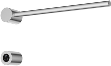 Hotbath &MORE set van 1 rails RARH 50 ROUND 50 cm met separate schakelaar en inbouw element Chroom (RARH50-1CR)