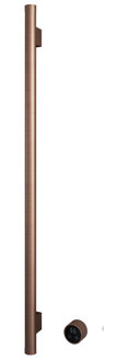 Hotbath &MORE set van 1 rails RARV135 ROUND135 cm met separate schakelaar en inbouw element Geborsteld Koper PVD (RARV135-1BCP)