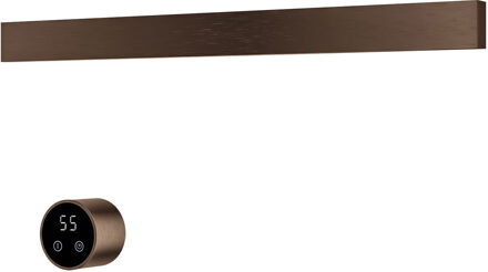 Hotbath &MORE set van 1 rails RAS50 SQUARE 50 cm met separate schakelaar en inbouw element Tuscan Bronze (RAS50-1TB) Brons