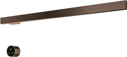 Hotbath &MORE set van 1 rails RAS80 SQUARE 80 cm met separate schakelaar en inbouw element Tuscan Bronze (RAS80-1TB) Brons