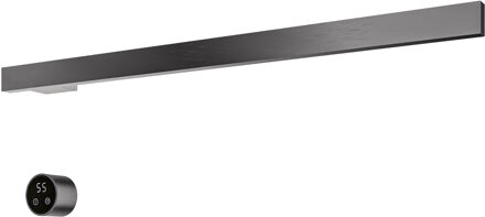 Hotbath &MORE set van 1 rails RAS80 SQUARE 80 cm met separate schakelaar Geborsteld Gunmetal PVD (Exclusief inbouwdeel)