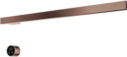 Hotbath &MORE set van 1 rails RAS80 SQUARE 80 cm met separate schakelaar Geborsteld Koper PVD (Exclusief inbouwdeel)