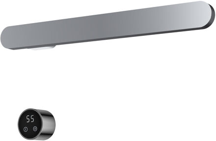 Hotbath &MORE set van 1 rails RASS50 SOFT SQUARE 50 cm met separate schakelaar en inbouw element Chroom (RASS50-1CR)