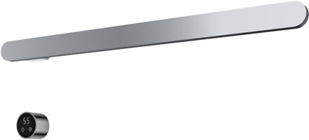 Hotbath &MORE set van 1 rails RASS80 SOFT SQUARE 80 cm met separate schakelaar en inbouw element Chroom (RASS80-1CR)