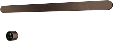 Hotbath &MORE set van 1 rails RASS80 SOFT SQUARE 80 cm met separate schakelaar en inbouw element Tuscan Bronze (RASS80-1TB) Brons
