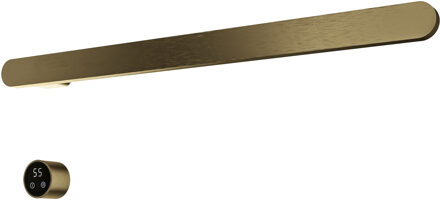 Hotbath &MORE set van 1 rails RASS80 SOFT SQUARE 80 cm met separate schakelaar Geborsteld Messing PVD (Exclusief inbouwdeel) Goud