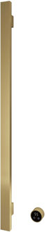 Hotbath &MORE set van 1 rails RASV135 SQUARE135 cm met separate schakelaar Geborsteld Messing PVD (Exclusief inbouwdeel) Goud