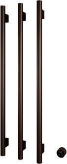 Hotbath &MORE set van 3 rails RARV135 ROUND135 cm met separate schakelaar en inbouw element Tuscan Bronze (RARV135-3TB) Brons