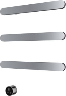Hotbath &MORE set van 3 rails RASS50 SOFT SQUARE 50 cm met separate schakelaar Chroom (Exclusief inbouwdeel)