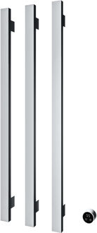 Hotbath &MORE set van 3 rails RASV135 SQUARE135 cm met separate schakelaar Chroom (Exclusief inbouwdeel)
