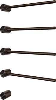 Hotbath &MORE set van 4 rails RARH50 ROUND 50 cm met separate schakelaar en inbouw element Tuscan Bronze (RARH50-4TB) Brons