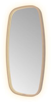 Hotbath &MORE Spiegel in aluminium frame / contour incl direct & indirect LED. spiegelverwarming. color changing. dimbaar. dottless. met afstandsbediening BCP Geborsteld koper PVD CON480BCP Koper geborsteld PVD