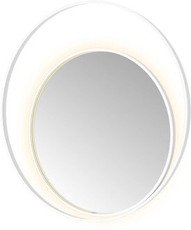 Hotbath &MORE Spiegel Round2 direct en indirect LED spiegelverwarming dimbaar met afstandsbediening Mat wit R2X120WH Wit mat