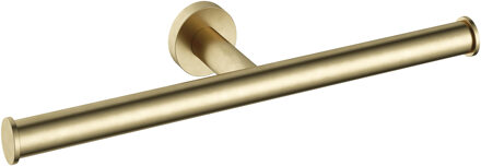 Hotbath &MORE Toiletrolhouder dubbel BB - Living Colours vormen een Poetsbaar patina Geborsteld Messing (BAA05BB) Goud