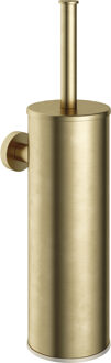Hotbath &MORE WC-borstelgarnituur Wandmodel BB - Living Colours vormen een Poetsbaar patina Geborsteld Messing (BAA11BB) Goud
