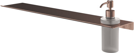 Hotbath &MORE Zeepdispenser - glas - voor planchet serie - Geborsteld koper PVD SHA09BCP Koper geborsteld