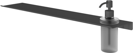 Hotbath &More Zeepdispenser glass voor Planchet serie Geborsteld zwart PVD