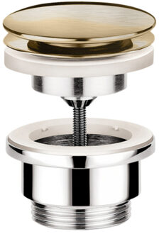 Hotbath Pal waste 'click-plug' rond, geborsteld messing