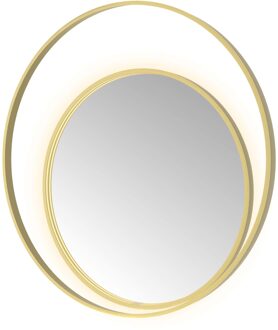 Hotbath Spiegel Hotbath &MORE 100x100 cm LED-Verlichting Spiegelverwarming Rond Deco Geborsteld Messing PVD