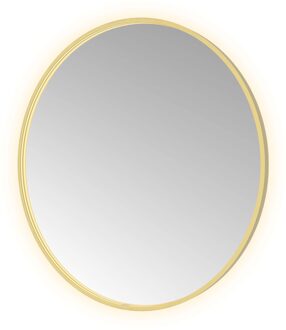 Hotbath Spiegel Hotbath &MORE 100x100 cm LED-Verlichting Spiegelverwarming Rond Geborsteld Messing PVD