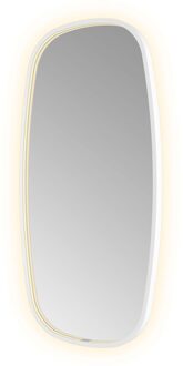 Hotbath Spiegel Hotbath &MORE 100x50 cm LED-Verlichting Spiegelverwarming Deens Ovaal Mat Wit