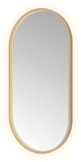 Hotbath Spiegel Hotbath &MORE 100x50 cm LED-Verlichting Spiegelverwarming Ovaal Geborsteld Koper PVD