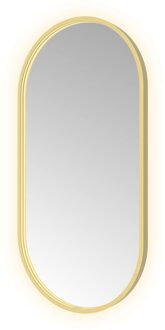 Hotbath Spiegel Hotbath &MORE 100x50 cm LED-Verlichting Spiegelverwarming Ovaal Geborsteld Messing PVD