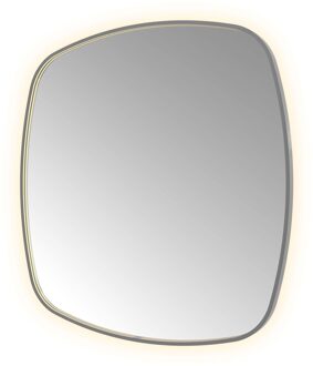 Hotbath Spiegel Hotbath &MORE 120x120 cm LED-Verlichting Spiegelverwarming Deens Ovaal Geborsteld Gunmetal